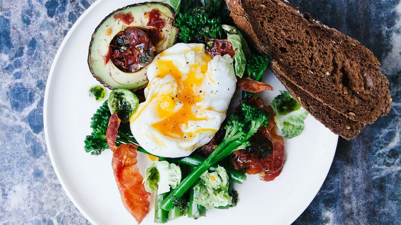 vegetable salad served on plate