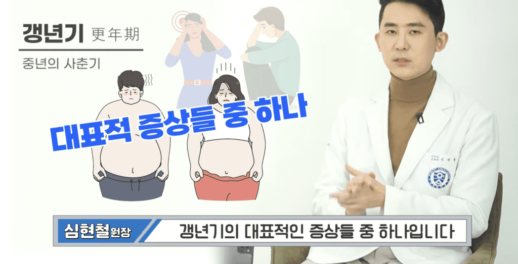 갱년기 대표 증상들 중 하나