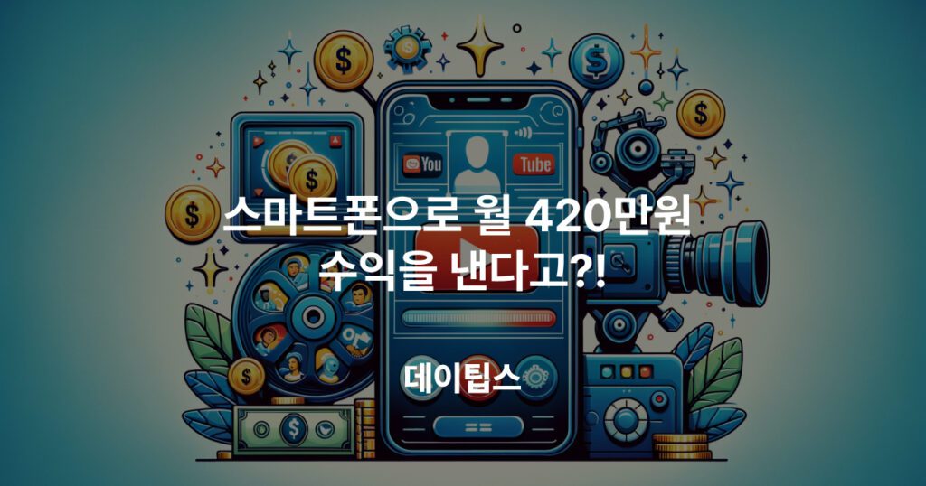 스마트폰으로 월 420만원 수익을 낸다고?!